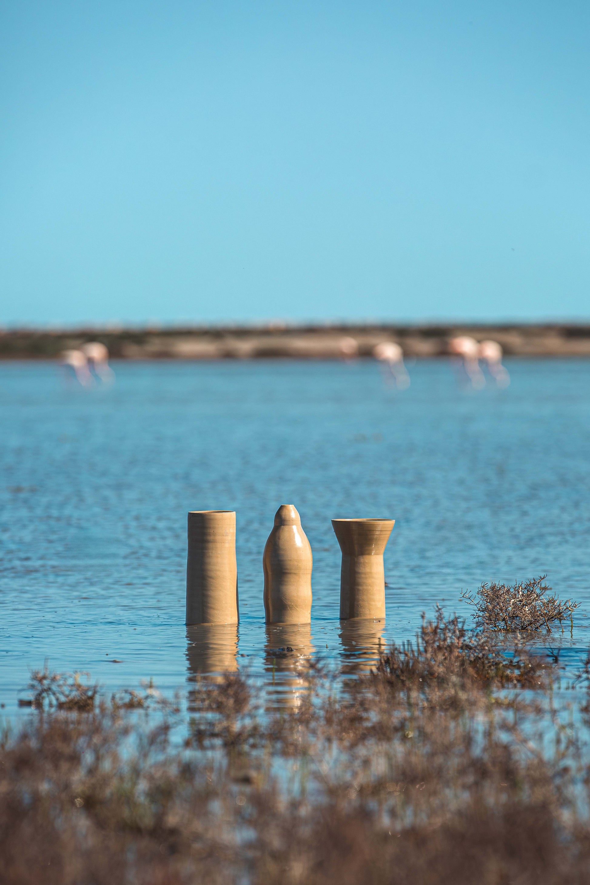 Vase en Céramique TUBE ÉVASÉ TASSAN BEIGE