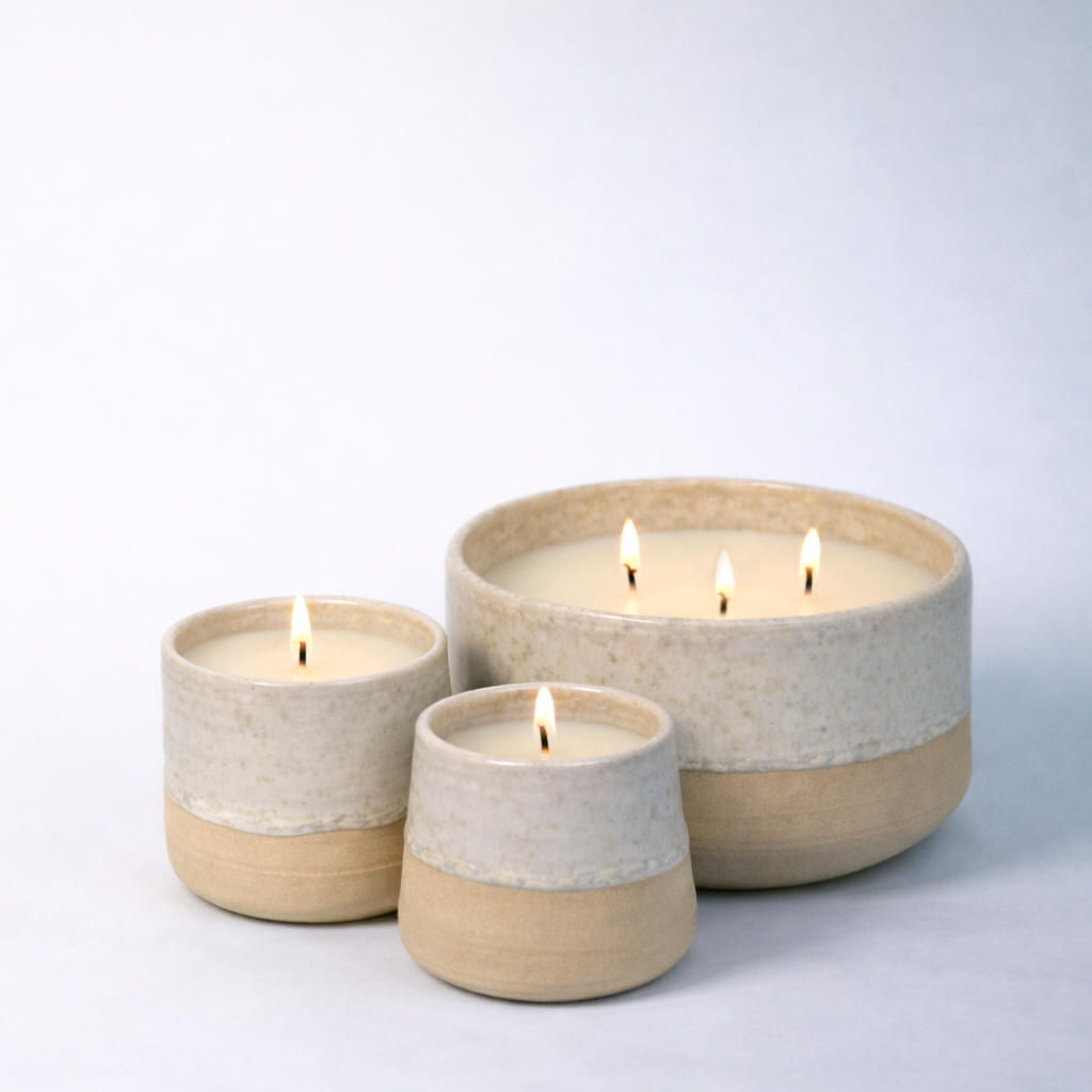 Bougie Calanque en céramique – Air Marin & Agrumes