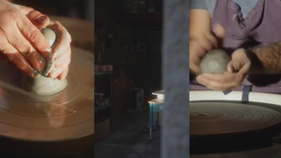 Vidéo montrant le savoir-faire artisanal dans notre atelier en Provence : des potiers façonnent à la main les pots en céramique aux lignes épurées qui deviendront nos bougies rechargeables et mugs design.